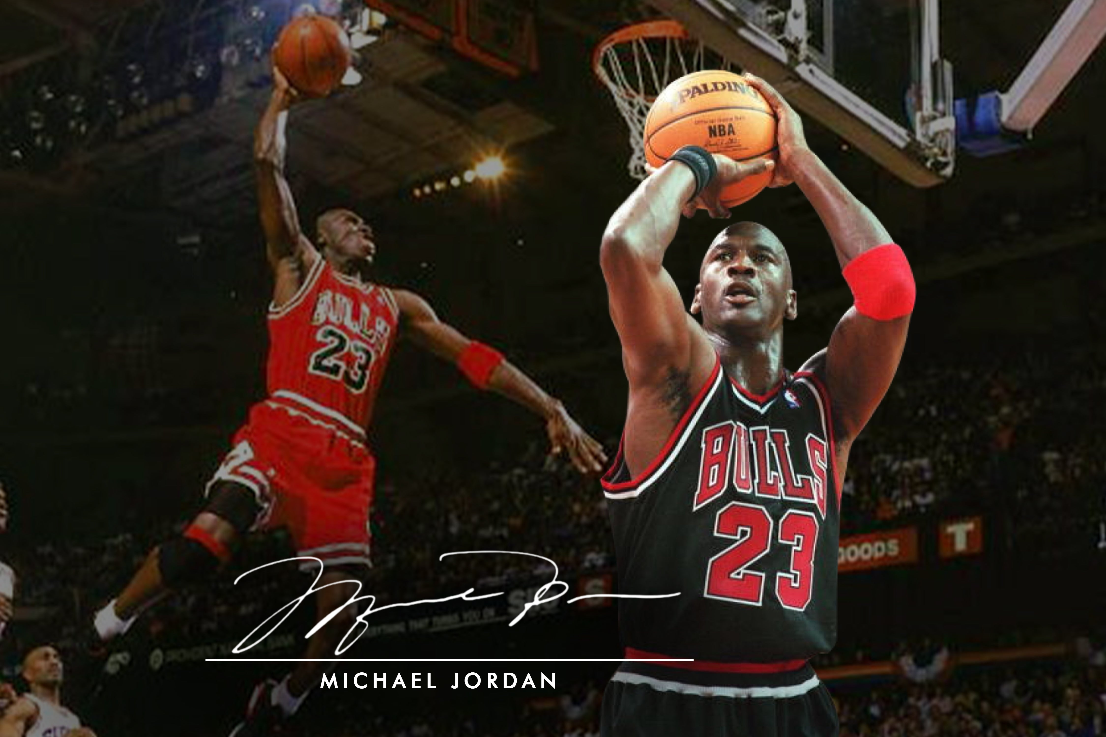 Michael Jordan Signed Photo: Six Banners
