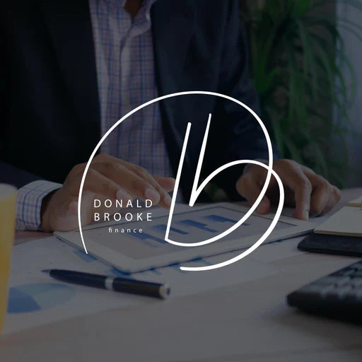 handwritten signature initials DB for donald brooke finance