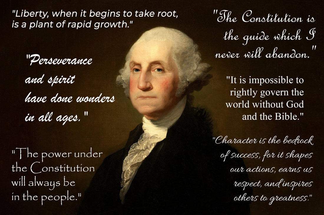 George Washington-sitater om alt fra frihet til demokrati gir gjenklang av tidløs visdom. Ideell for historiestudenter og lærere som søker inspirasjon.