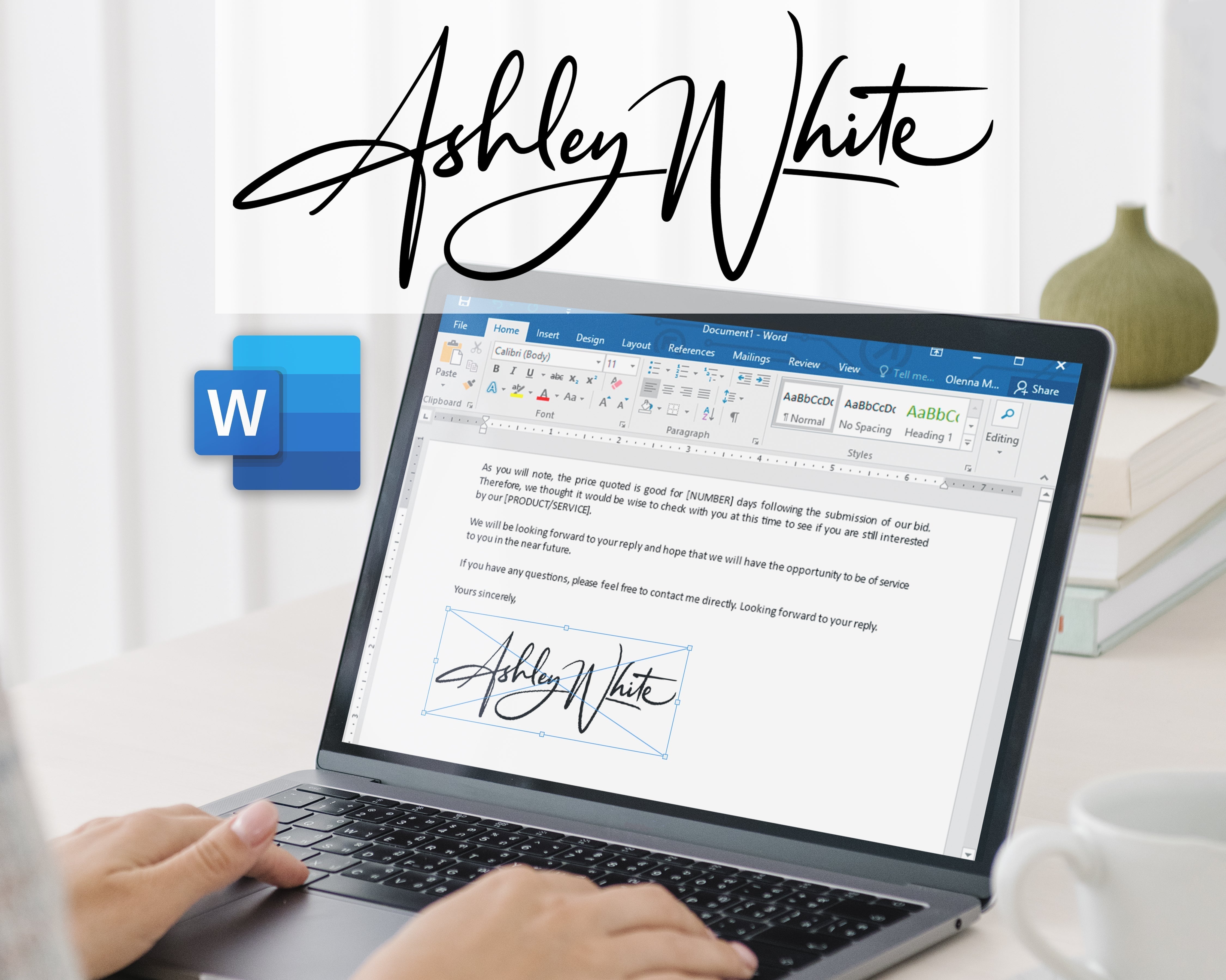 How To Insert Signature In Word Documents | Artlogo
