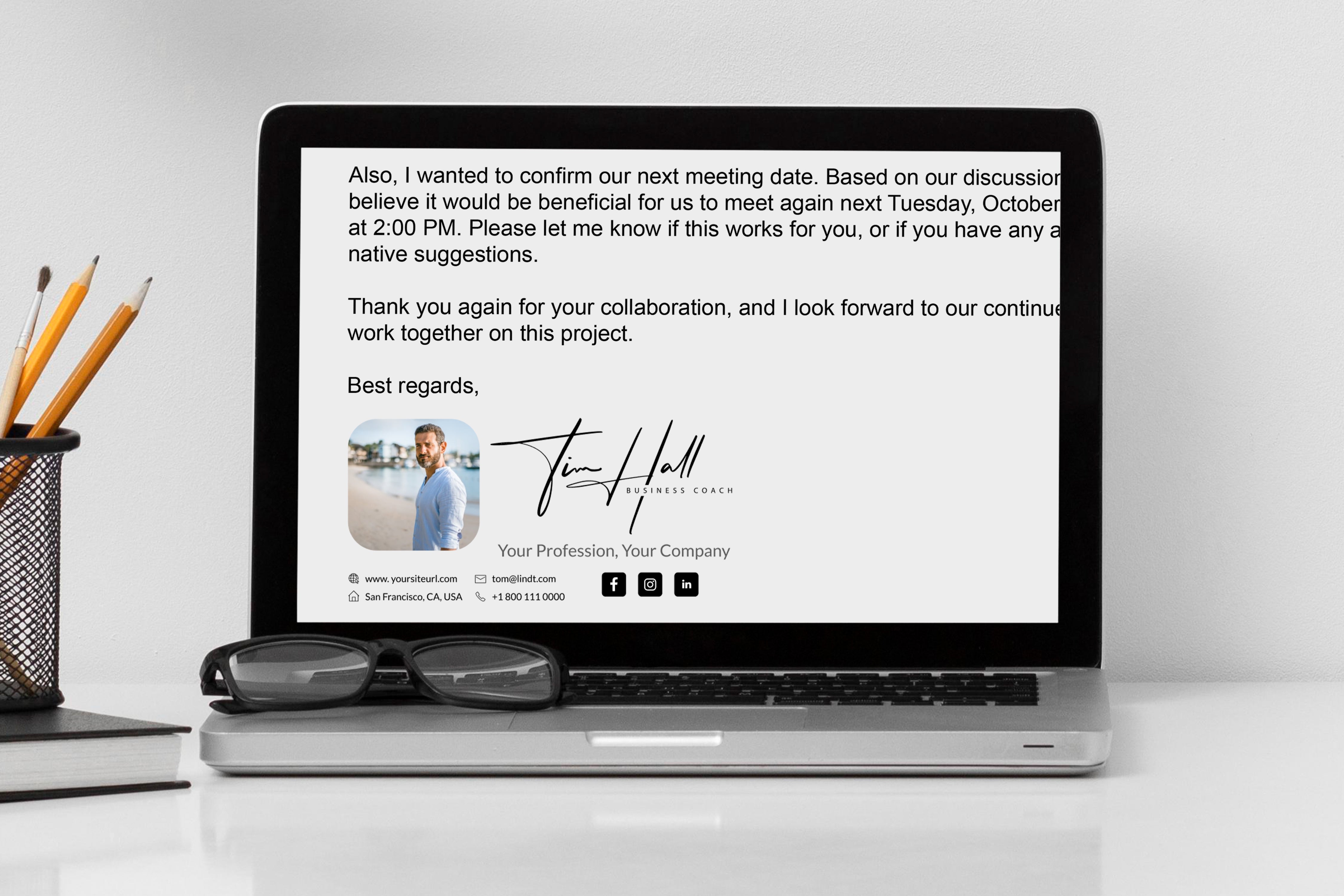 Article Signature Example Personal Email Signature: 8 Things You Need | Artlogo