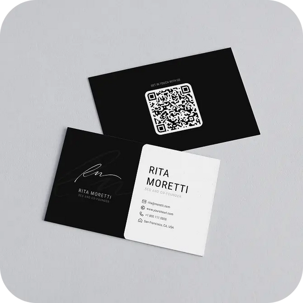 Signature logo on business cards